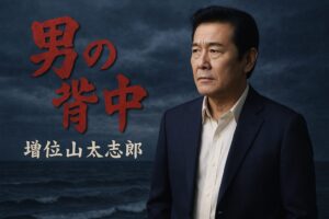 増位山太志郎さんの『男の背中』という曲の一節のイメージ画像