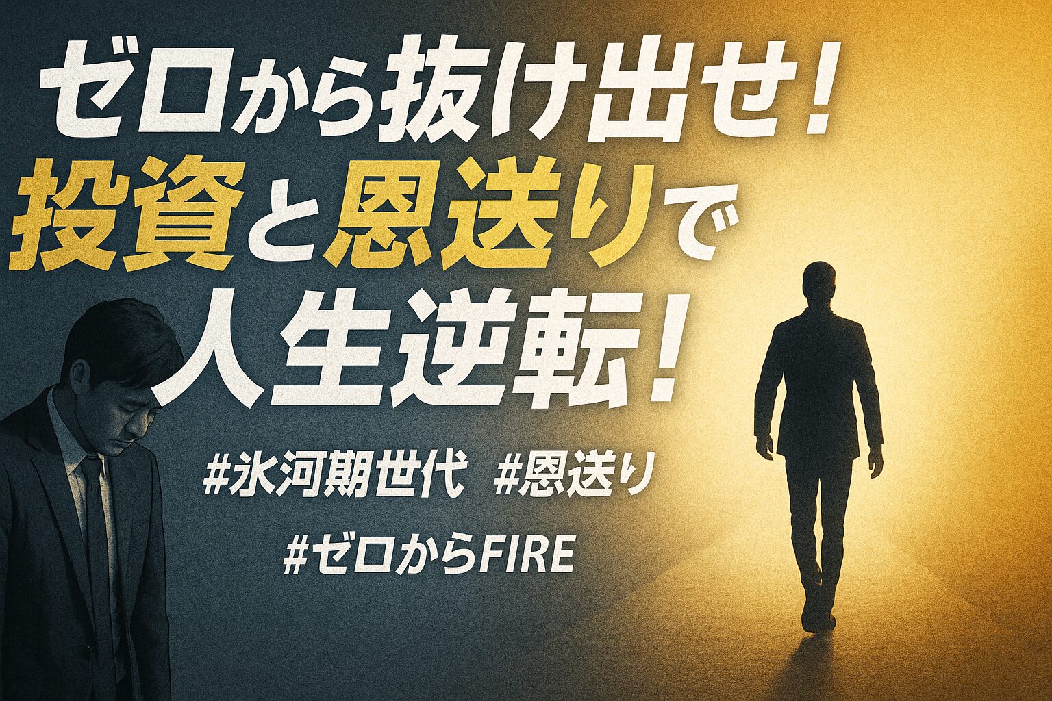 ゼロから抜け出せ！投資とビジネスと恩送りの精神で人生逆転というアイキャッチ画像
