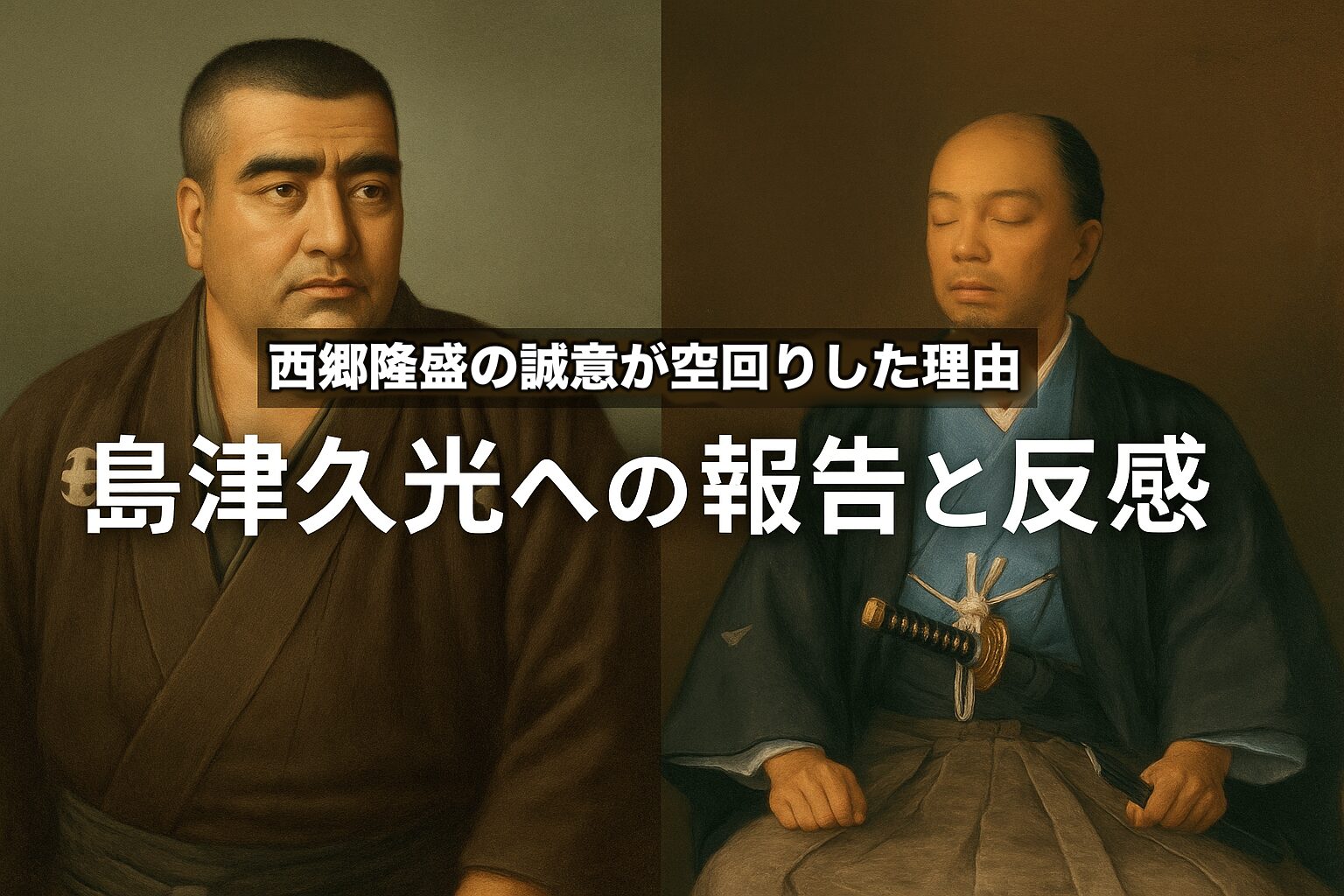 西郷隆盛の誠意が空回りした理由　島津久光への報告と反感というテキストの入ったアイキャッチ画像