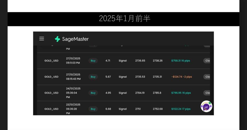 AI SageMaster（セージマスター）実績12（FX）