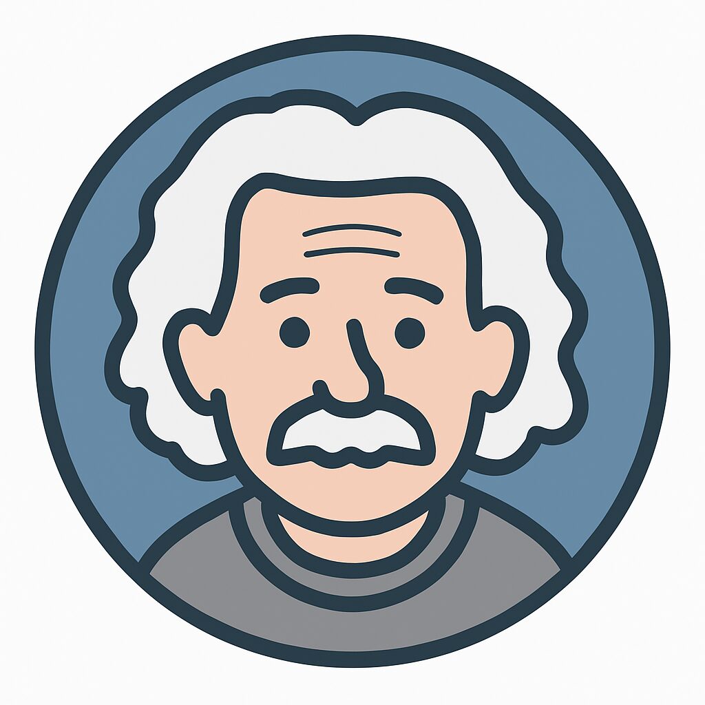 アインシュタインの顔イラストアイコン
