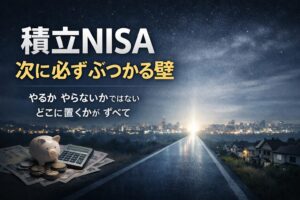 積立NISAを始めた人が次に必ず直面する壁と資産形成の考え方を表したヘッダー画像