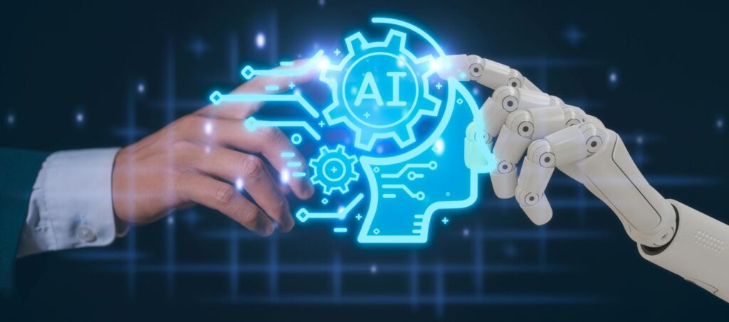 大量のニュースやチャートに振り回される投資家と、市場データを整理・分析するAIを対比したイメージ。感覚的な投資からデータ活用型の資産形成へ移行する時代の変化を表現している。