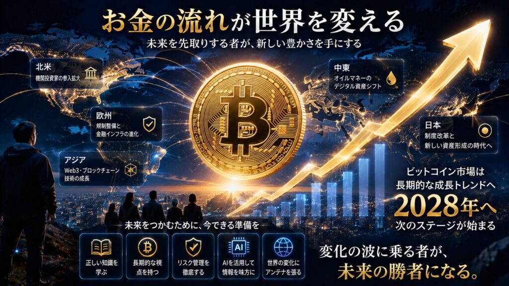 お金の流れの変化と未来への準備を表現したイメージ