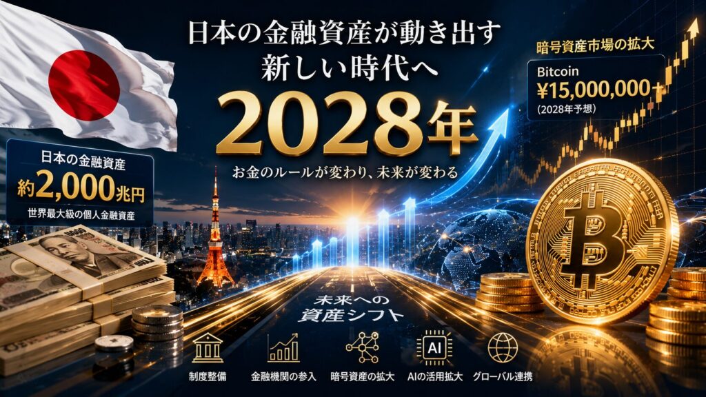 日本の金融資産と暗号資産市場の未来予想図