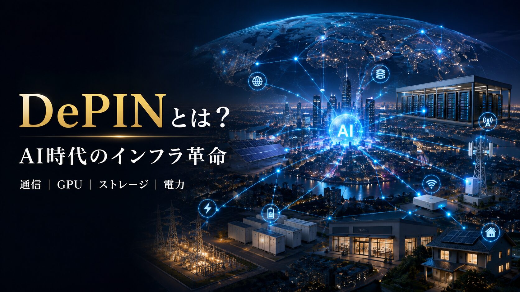 DePINとは？AI時代の通信・GPU・ストレージ・電力をつなぐ分散型物理インフラの仕組み